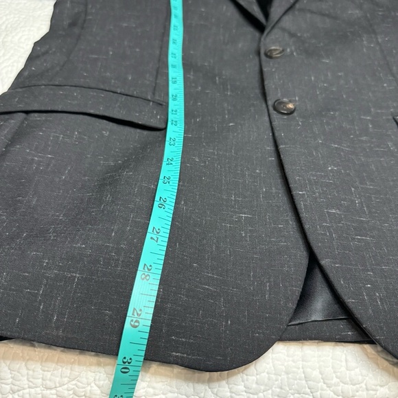 Sandro Dark Gray Patterned Wool Blazer - Picture 7 of 9